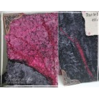 Petit sac à livre en feutre et soie bleu, noir et rose "Sakabook Jean d'Ormesson-rose "