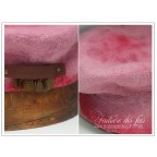 Casquette rose, feutre artisanal teint à la main "Lili-Rose"