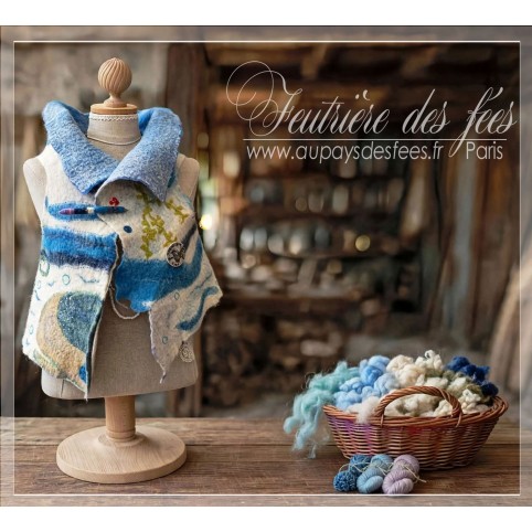 Gilet réversible - Bleu comme la baleine